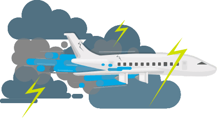 Lighting strikes are safe for airplanes